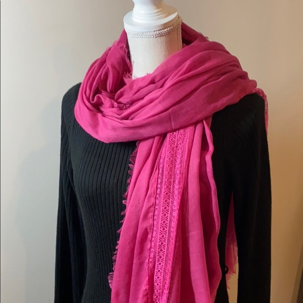 Lightweight pink scarf